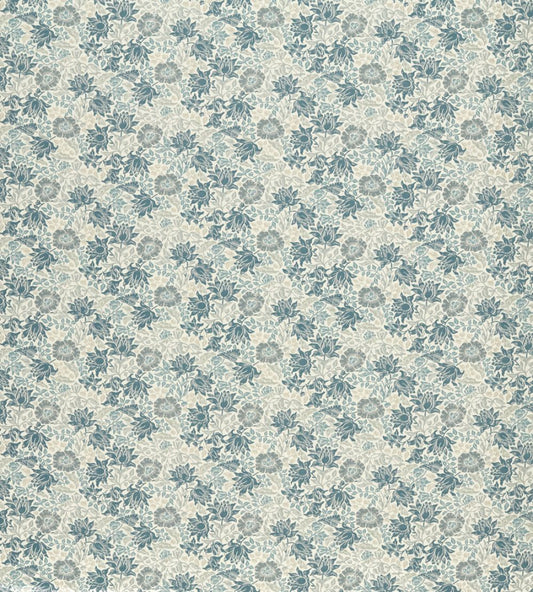 Mallow Jacquard Fabric by Clarke & Clarke Midnight/Denim