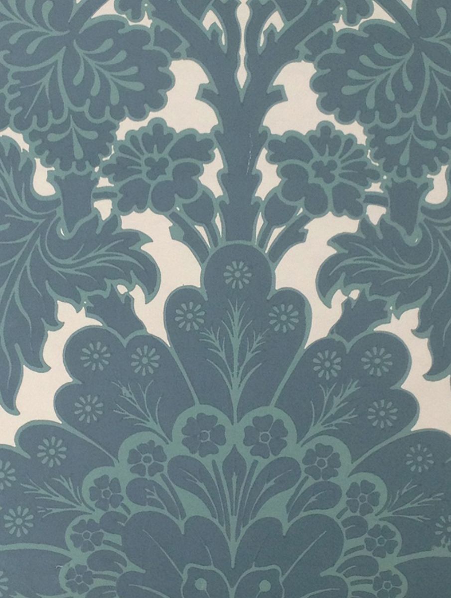 Malmesbury Wallpaper by Watts 1874 in Stone Bottle Green