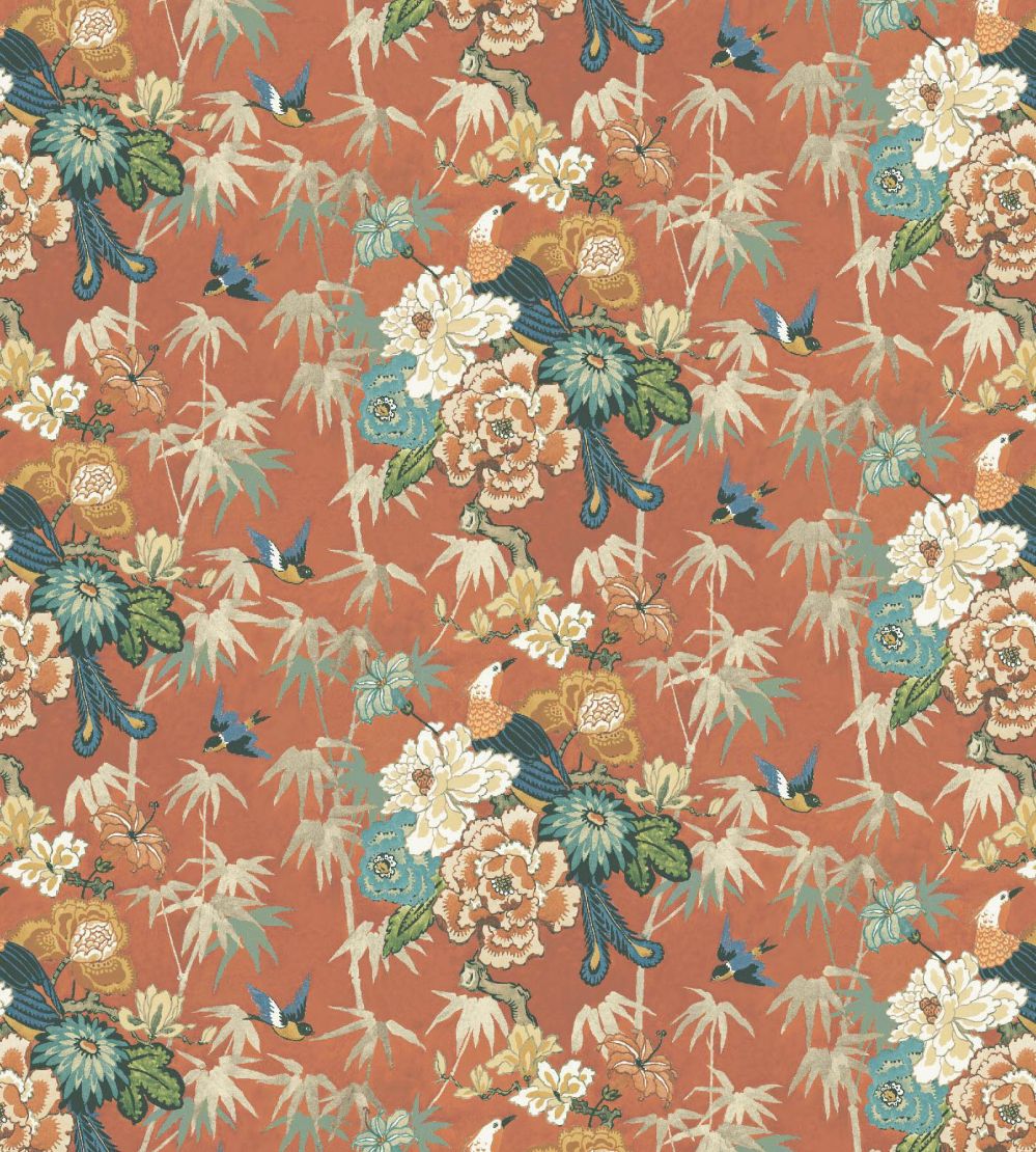 Maluku Wallpaper by Arley House Burnt Orange