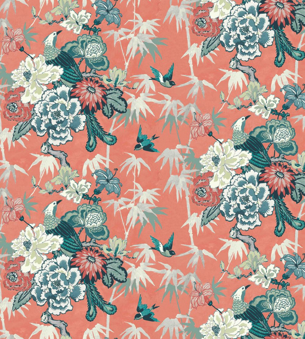 Maluku Fabric by Arley House Coral