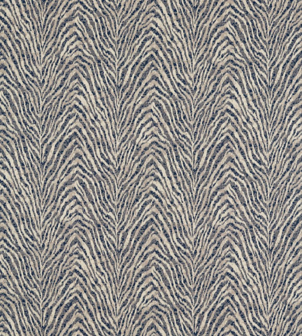 Manda Fabric by Clarke & Clarke Midnight/Linen