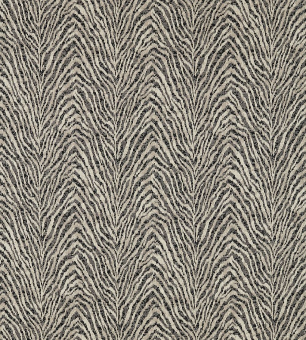 Manda Fabric by Clarke & Clarke Noir/Linen