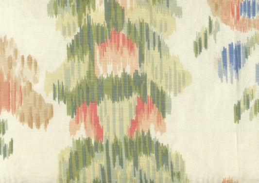 Mandarin Moire Multi Salmon Green Moire fabric by Charles Burger