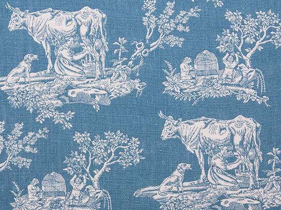 Manon Fabric by Nicole Fabre in Bleu Anglais