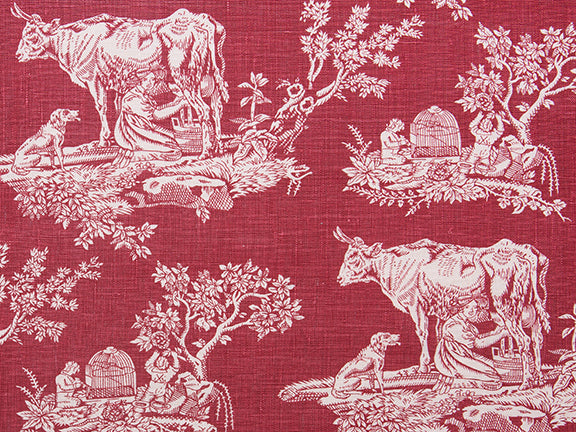 Manon Fabric by Nicole Fabre in Rouge Turk