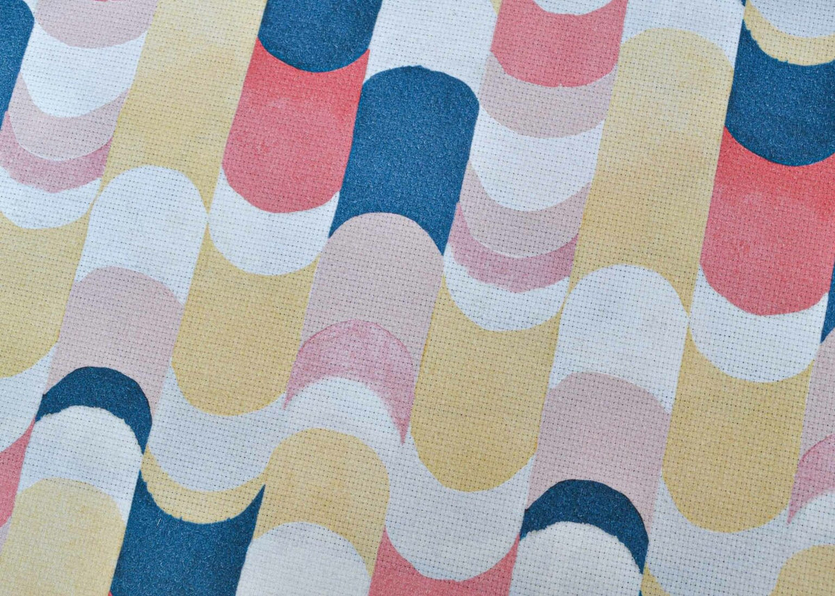 Maraca fabric by Coordonné in Cítrico, shown in a styled room