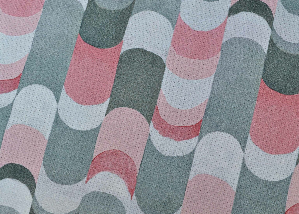 Maraca fabric by Coordonné in Nude, shown in a styled room