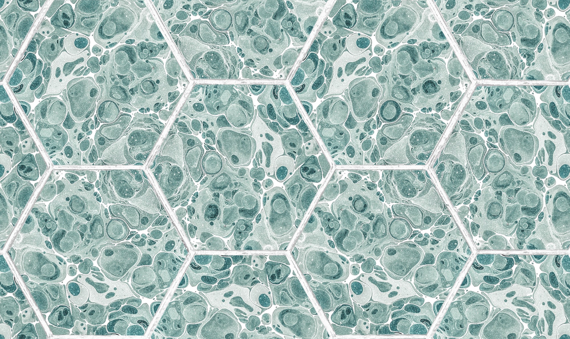 Marbled Hexagon Tiles Wallpaper | Rebel Walls – The ReBorn House