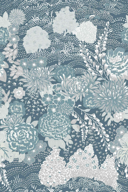 Maria Luisa wallpaper by Coordonné in Celadón, flat pattern view