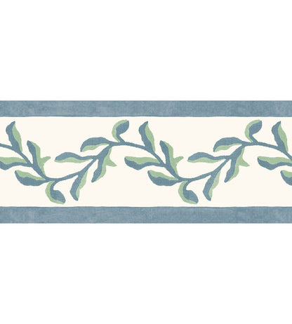 Mariana Floral Border Wallpaper by DADO Blue and Green