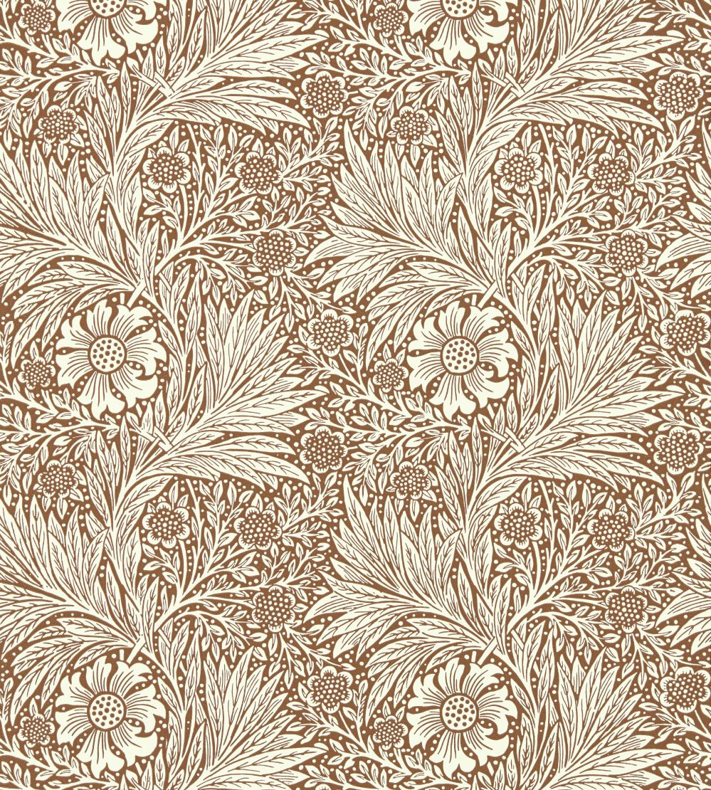 Marigold Wallpaper by Morris & Co Chocolate/Cream
