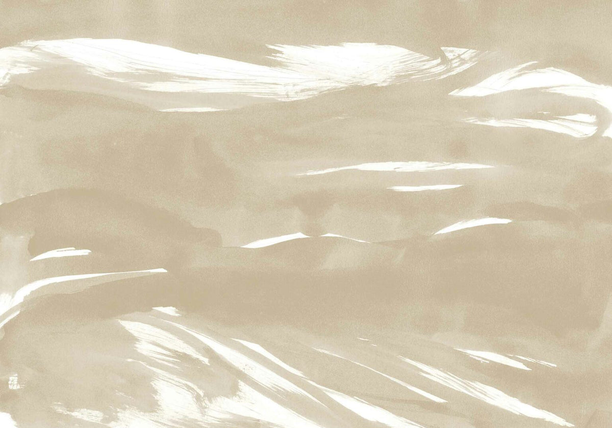 Marine Xray mural by Coordonné in Dune, flat pattern view