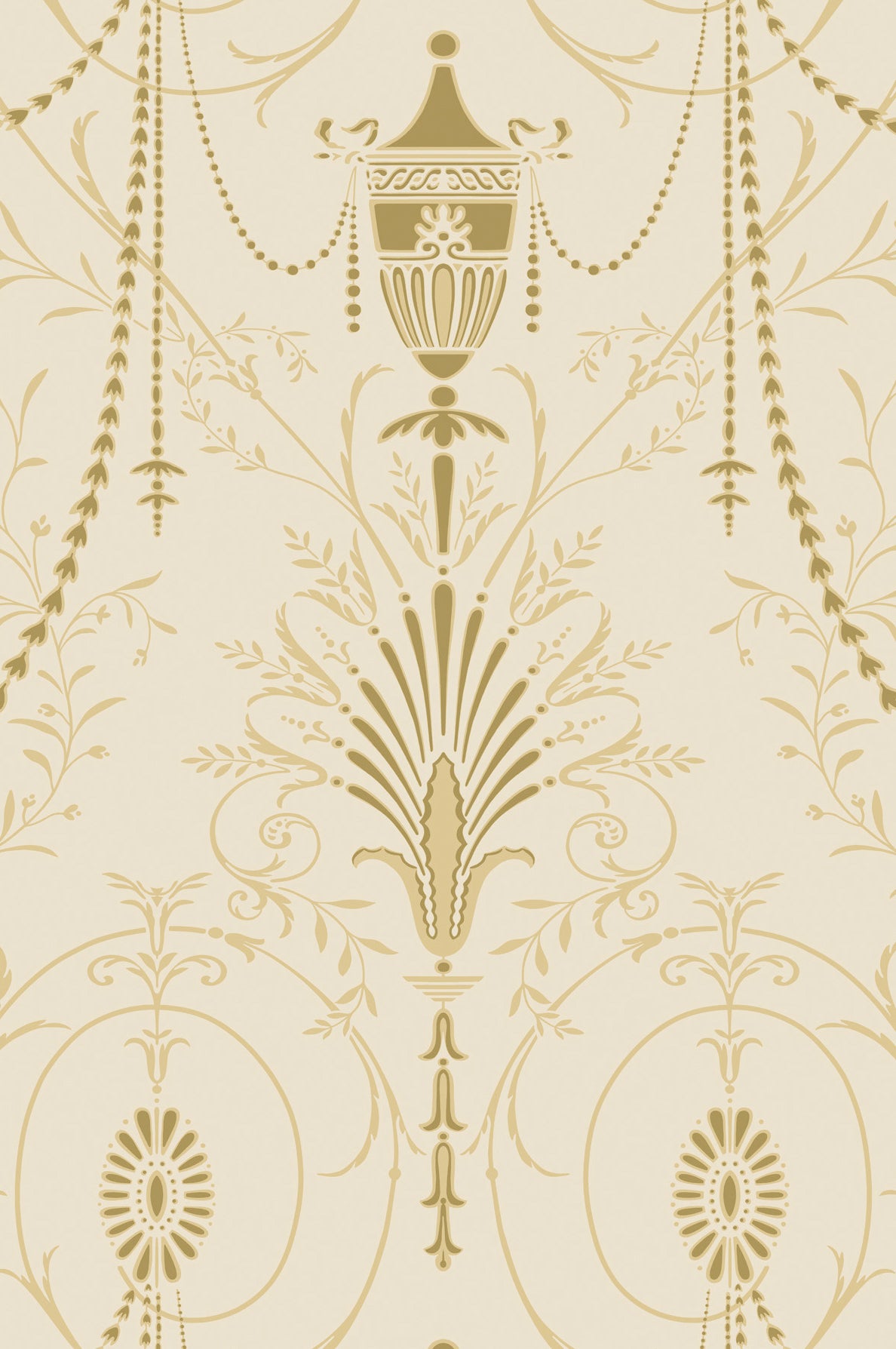 Marlborough wallpaper by Little Greene in Jewel