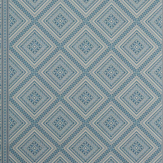 Marquetry Trellis Azure mural by Zoffany