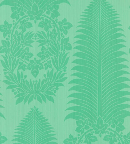 Marsden's Palm Damask Wallpaper by Zoffany Pale Poisen