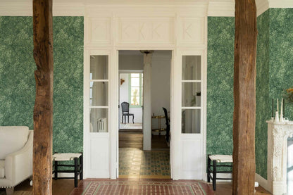 Marta wallpaper by Coordonné in Menta, shown in a styled room