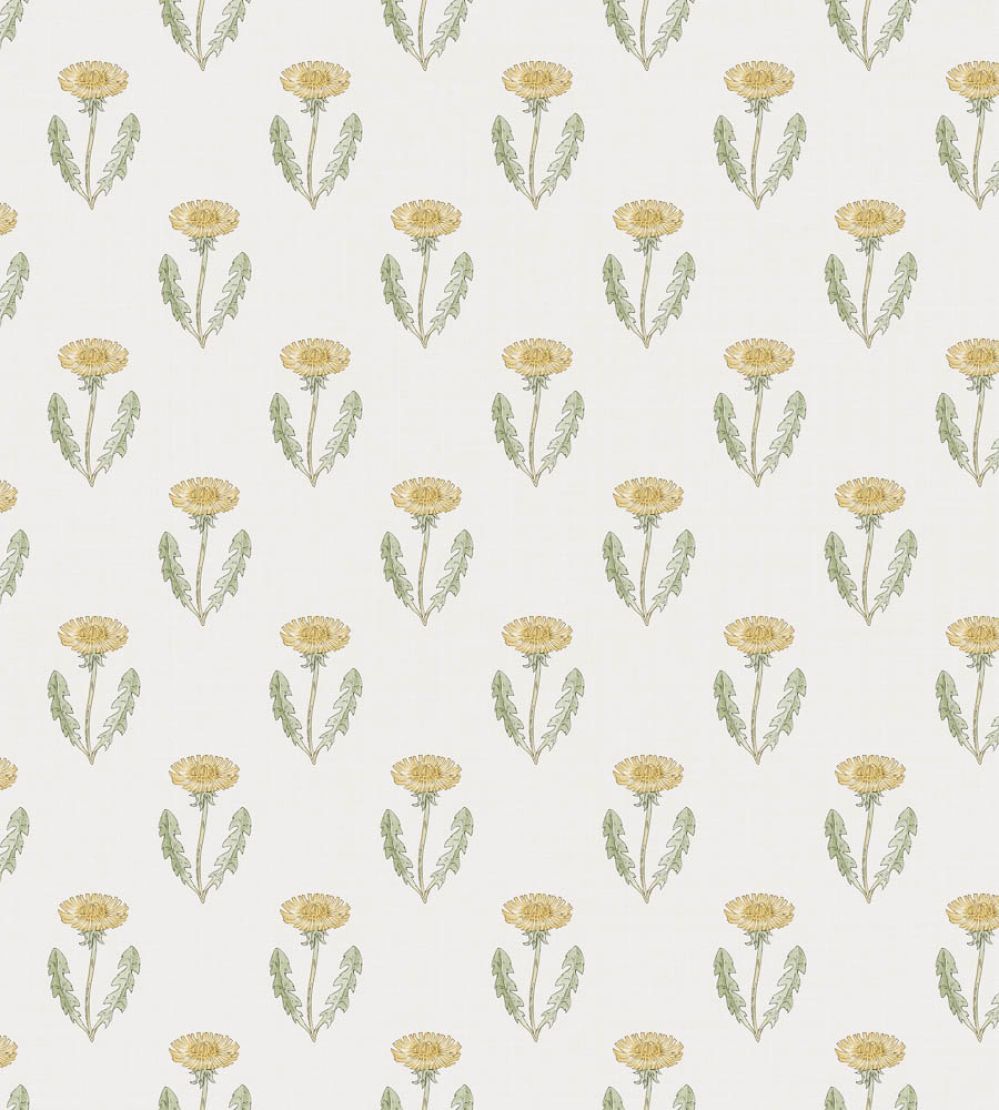 Maskrosen Wallpaper by Sandberg Spring Green