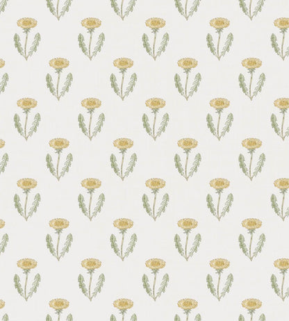 Maskrosen Wallpaper by Sandberg Spring Green