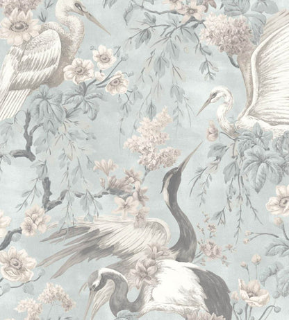 Maurice Wallpaper by Woodchip & Magnolia Duck Egg Blue