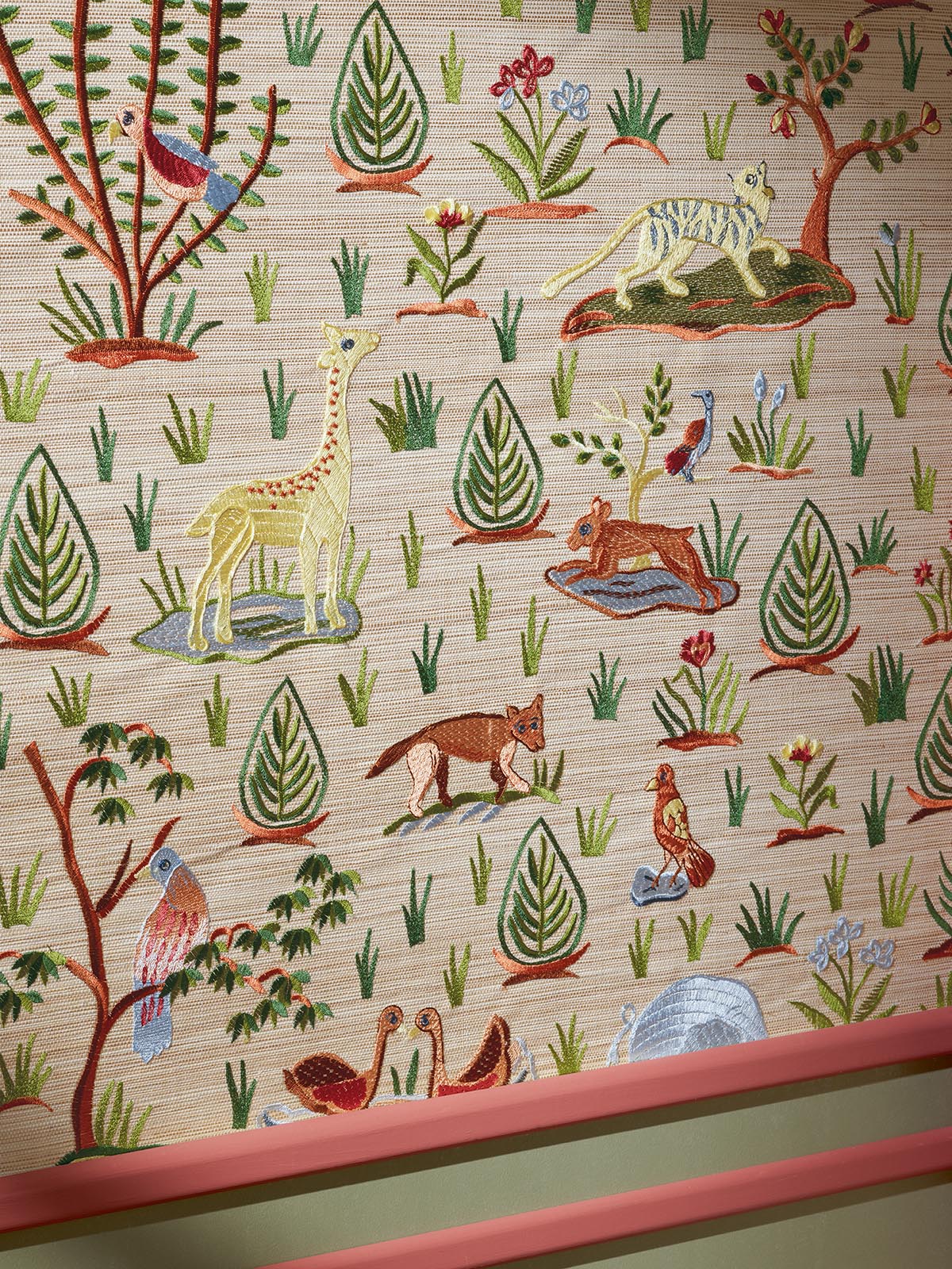 Maya Wallpaper by Pierre Frey shown in a room setting (view 2)