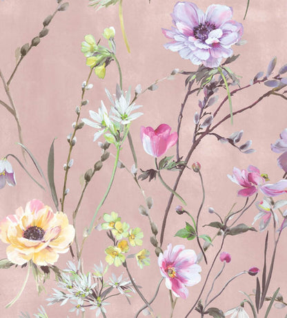 Maytime Wallpaper by Woodchip & Magnolia Dusky Pink