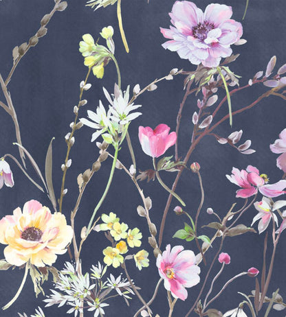 Maytime Wallpaper by Woodchip & Magnolia Navy
