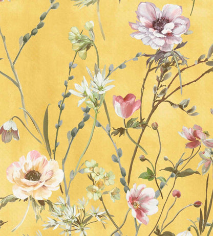 Maytime Wallpaper by Woodchip & Magnolia Sunny Yellow
