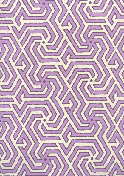 Maze Reverse Two Color Lilac Purple wallpaper by China Seas