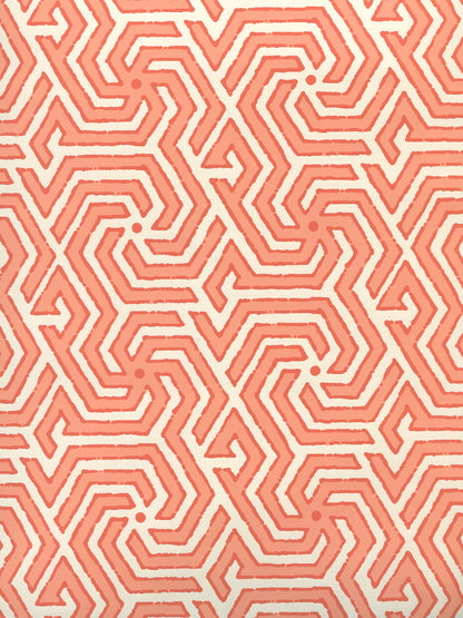 Maze Reverse Two Color Light Orange New Shrimp wallpaper by China Seas