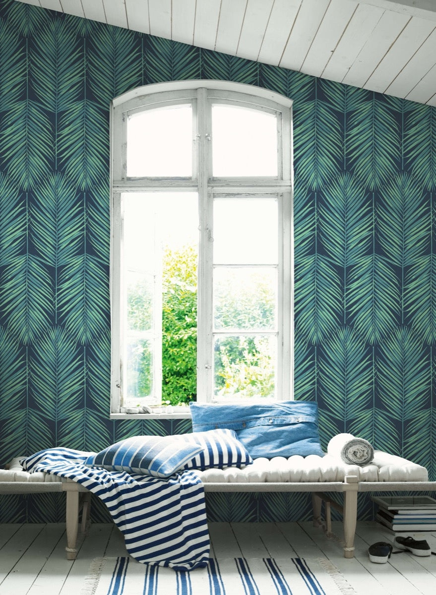Seabrook Beach House Paradise Wallpaper - Tropic Midnight