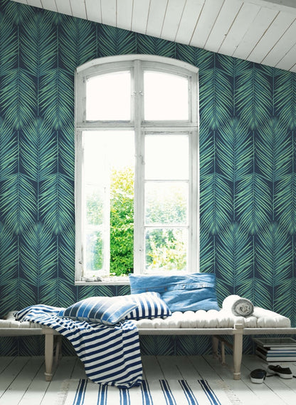 Seabrook Beach House Paradise Wallpaper - Tropic Midnight