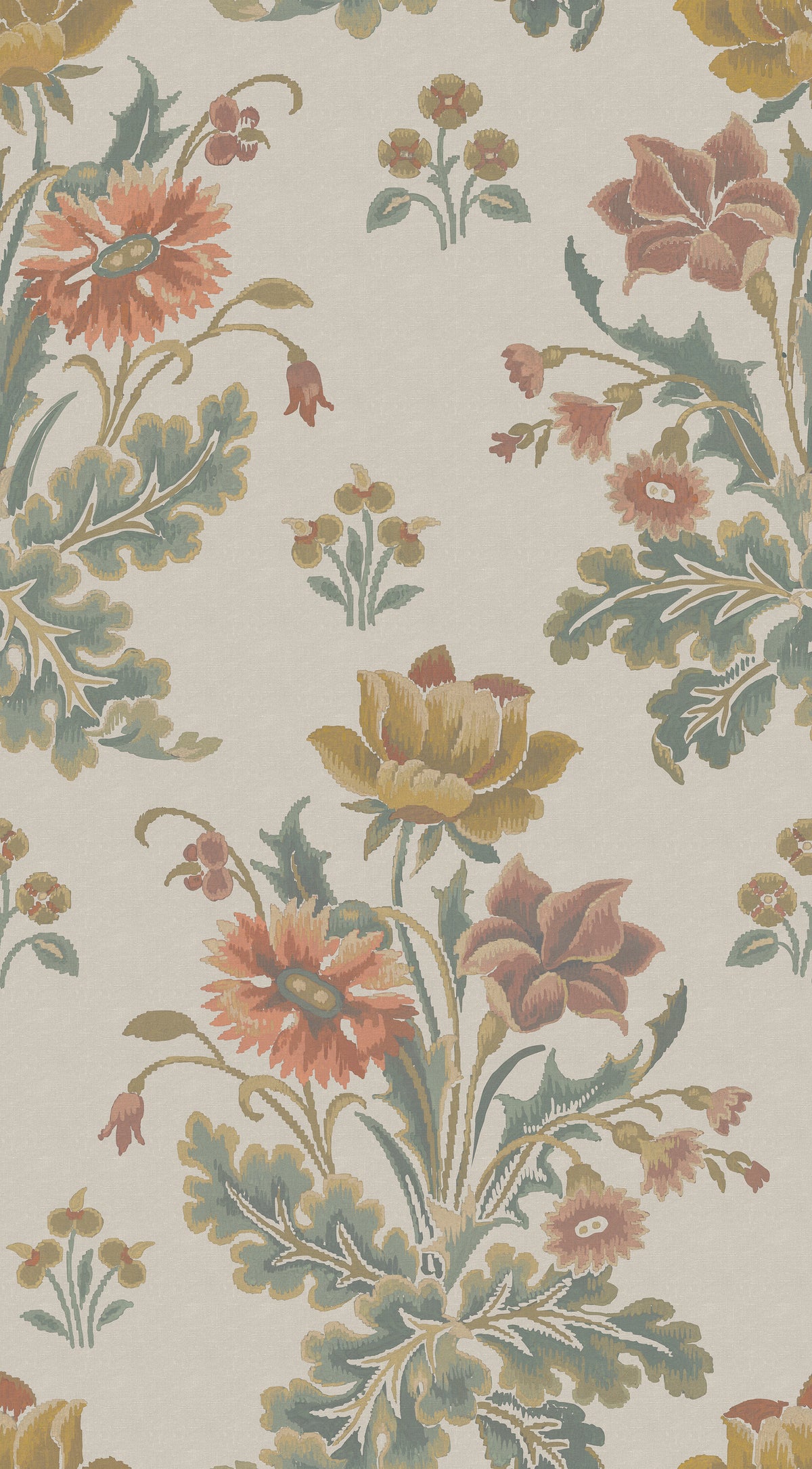 Meadow Bouquet Beige mural by Rebel Walls