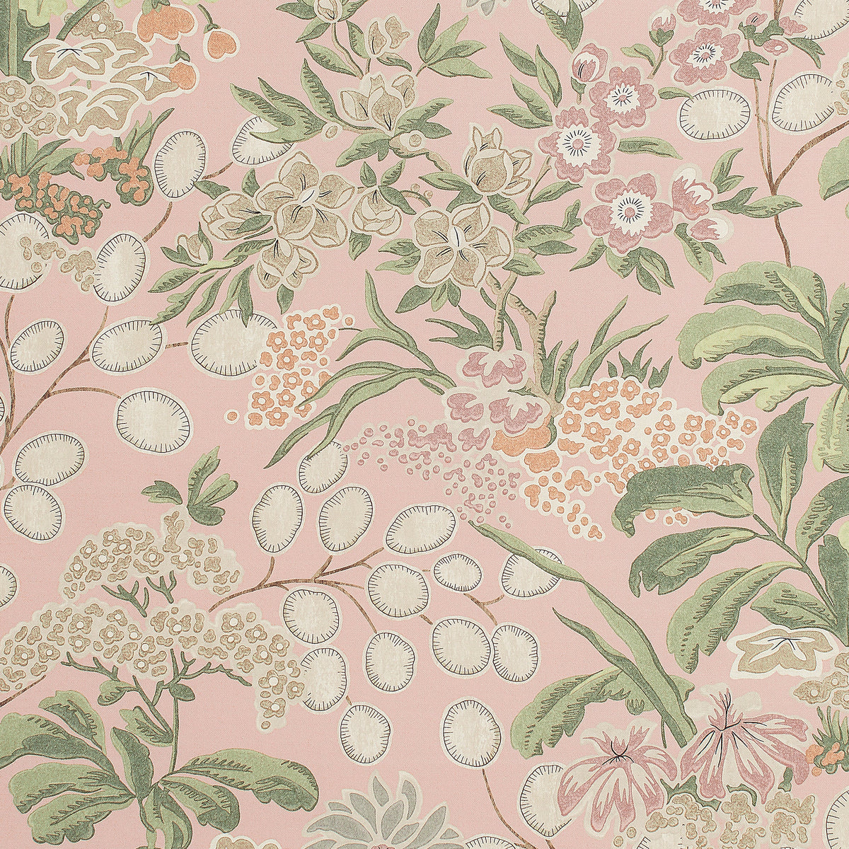Meadow Fabric by Thibaut in Blush (F942036)