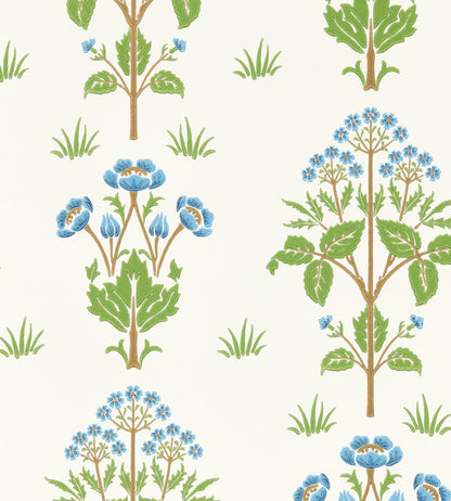 Meadow Sweet Wallpaper by Morris & Co Cobalt/Grass green
