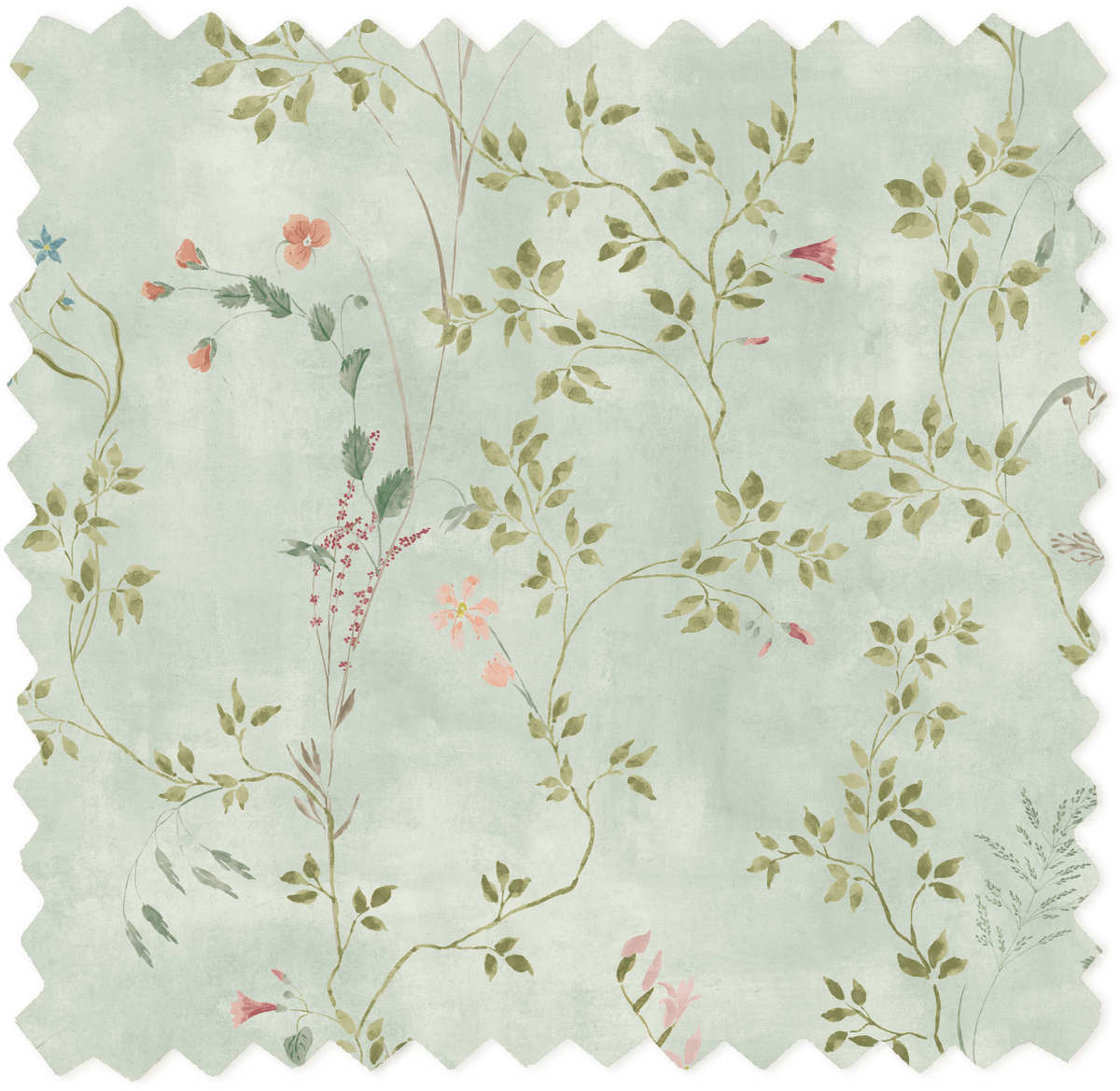 Meadow Whisper Country Blue Linen Fabric