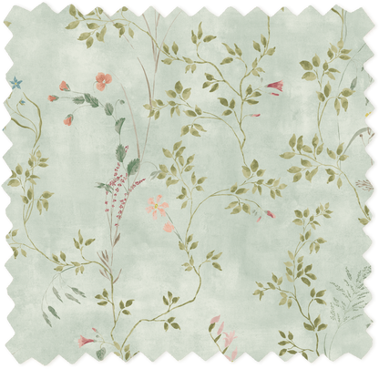 Meadow Whisper Country Blue Linen Fabric