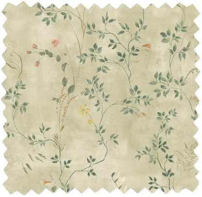 Meadow Whisper Sage Green Linen Fabric