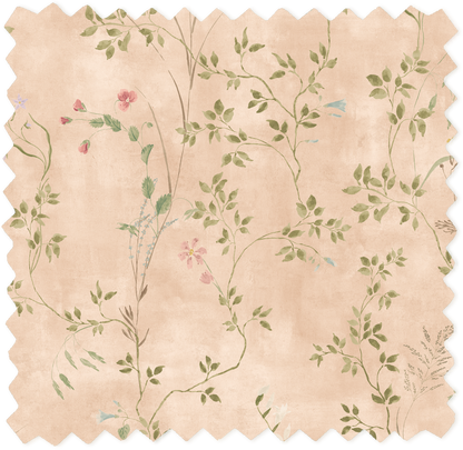 Meadow Whisper Vintage Peach Linen Fabric