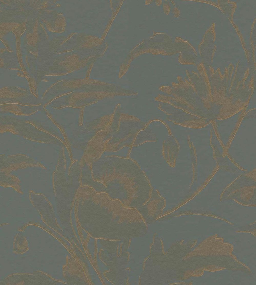 Meandering Floral Wallpaper by Eijffinger Blue/Green