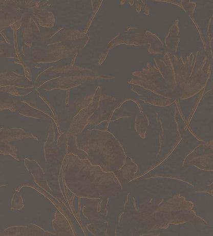 Meandering Floral Wallpaper by Eijffinger Brown/Taupe/Purple