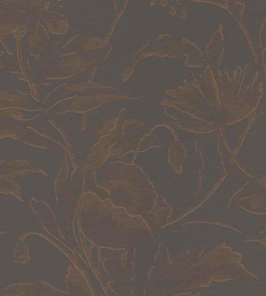 Meandering Floral Wallpaper by Eijffinger Brown/Taupe/Purple