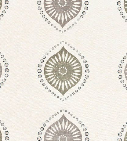 Medallion Fabric by Vanderhurd Grey & Bronze/Moonstone