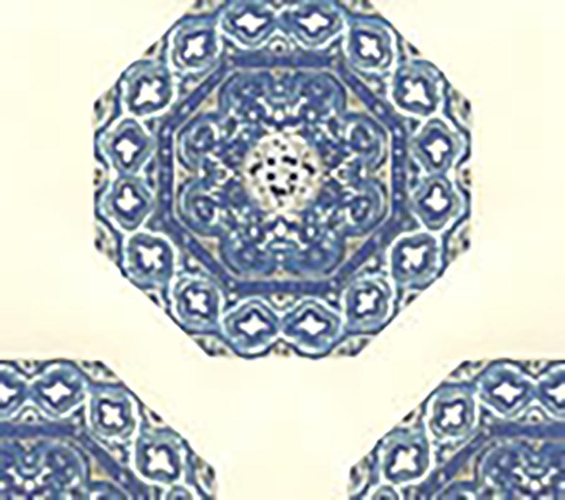 Medallion Navy French Blue wallpaper by Home Couture