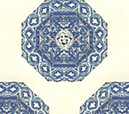 Medallion Navy French Blue wallpaper by Home Couture