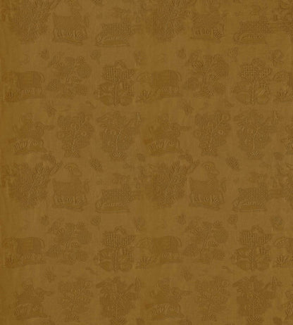 Medieval Embroidery Fabric by Sanderson Mustard