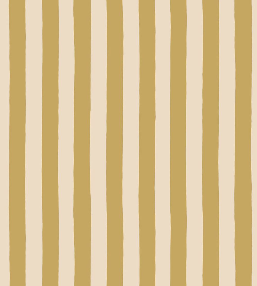 Medium Hand Painted Stripe Wallpaper by Josephine Munsey Summer Evening and Parsnip