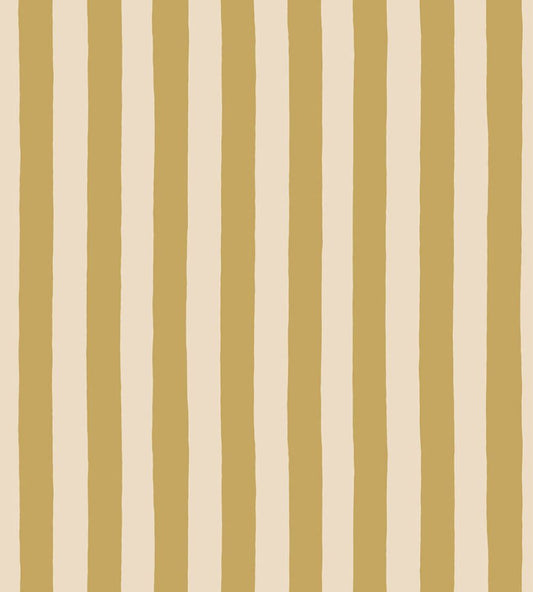 Medium Hand Painted Stripe Wallpaper by Josephine Munsey Summer Evening and Parsnip