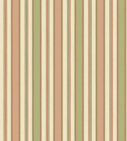 Melbourne Stripe Wallpaper by GP & J Baker Soft Red/Green
