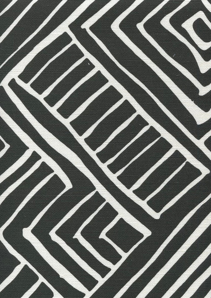 Melinda Black on White fabric by Alan Campbell