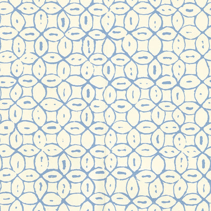 Melong Batik French Blue on Off White wallpaper by China Seas